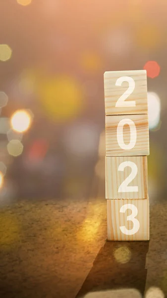 2023 Mit Verschwommenem Hintergrund Frohes Neues Jahr 2023 — Stockfoto