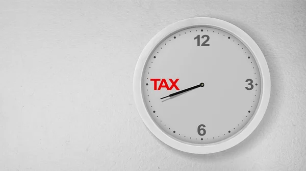 Contagem Regressiva Para Impostos Parede — Fotografia de Stock