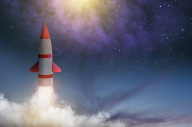 Uzayda uçan roketler. Ulusal Bilim Günü