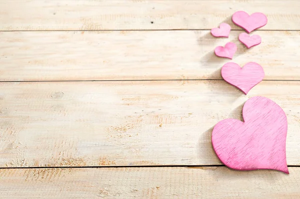 Corazón Sobre Fondo Madera Día San Valentín —  Fotos de Stock