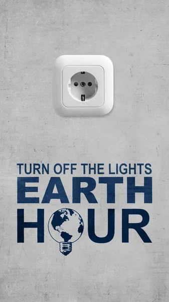 Electricity plug connect. Earth Hour Concept