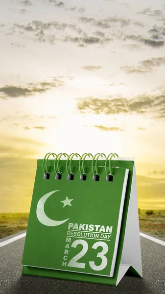 Calendar reminder of Pakistan Resolution Day. Pakistan Resolution Day
