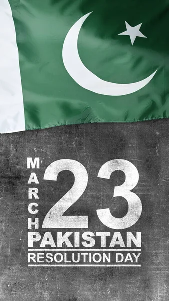 Pakistan flag waved. Pakistan Resolution Day