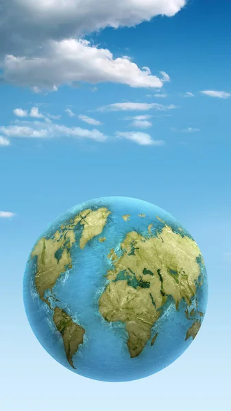 Earth on the sky. Earth Day Concept