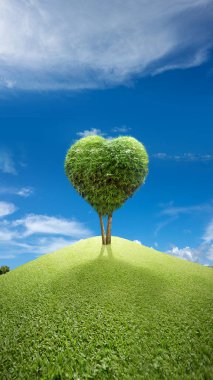 Tarlada büyüyen ağaç. Dünya Günü Konsepti