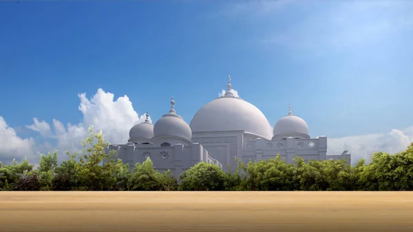 蓝天背景的清真寺 — 图库照片