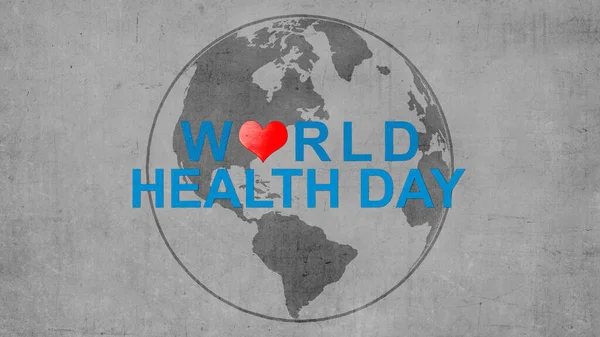 Herz Mit Grauem Hintergrund Konzept Zum Weltgesundheitstag — Stockfoto
