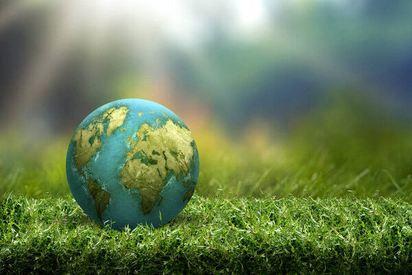 Earth on the ground. Earth Day Concept