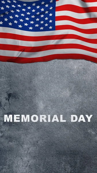 Αμερικανική Εθνική Σημαία Για Την Ημέρα Μνήμης Έννοια Ημέρας Μνήμης — Φωτογραφία Αρχείου