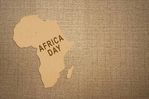 Africa day text on Africa maps with a colored background. Africa day concept