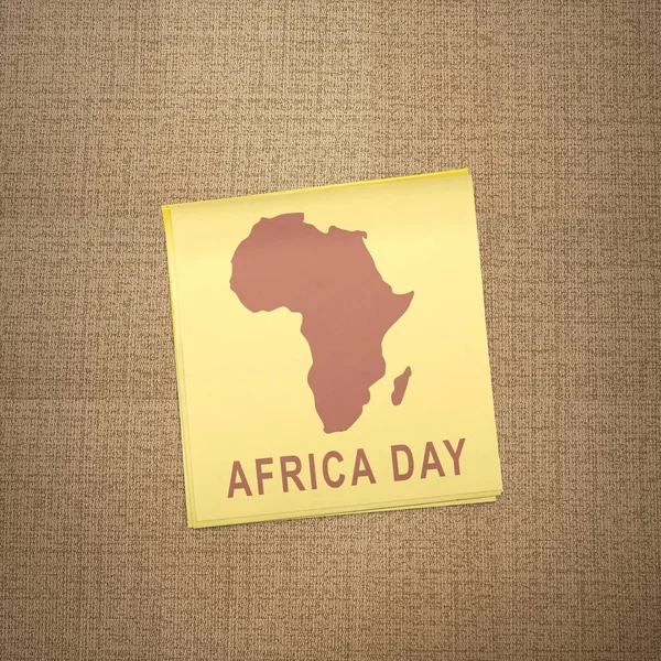 Africa day text and Africa maps with a colored background. Africa day concept