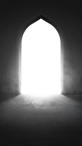 Parlak Bir Arka Planı Olan Cami Kapısı — Stok fotoğraf