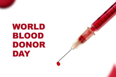 Kırmızı kan damlası. Dünya kan bağışı günü konsepti