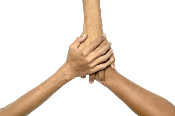 Ręczny Gest Przyjaźni Jest Odizolowany Białym Tle — Zdjęcie stockowe