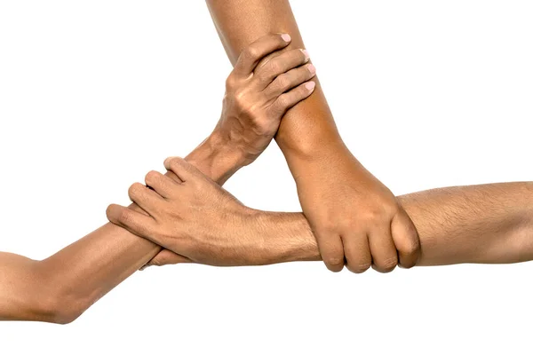 Ręczny Gest Przyjaźni Jest Odizolowany Białym Tle — Zdjęcie stockowe