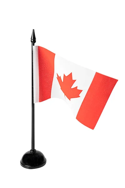 Kanada Nın Ulusal Bayrakları Beyaz Arkaplan Üzerinde Izole — Stok fotoğraf