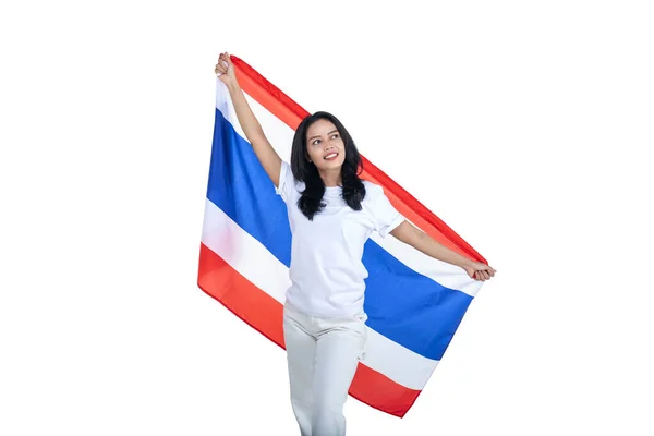 Asiatische Frauen Feiern Thailands Unabhängigkeitstag Dezember Indem Sie Die Thailändische — Stockfoto