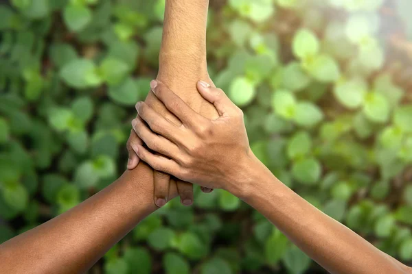 The hand gesture of friendship. International friendship day concept