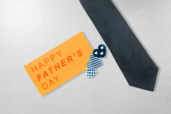 Μαύρη Γραβάτα Έγχρωμο Φόντο Πατέρες Έννοια Ημέρα — Φωτογραφία Αρχείου