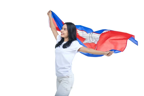 Asiatische Frauen Feiern Den Kambodschanischen Unabhängigkeitstag November Indem Sie Die — Stockfoto