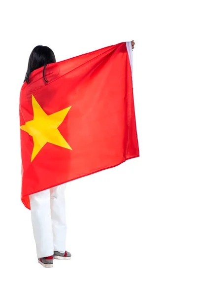 Aziatische Vrouwen Vieren Vietnam Onafhankelijkheidsdag September Door Het Houden Van — Stockfoto