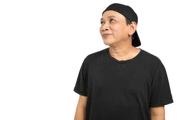 Portrait Homme Asiatique Avec Une Expression Faciale Réfléchie Isolée Sur — Photo