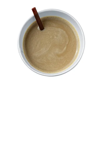 白い背景に隔離された紙コップのコーヒー — ストック写真