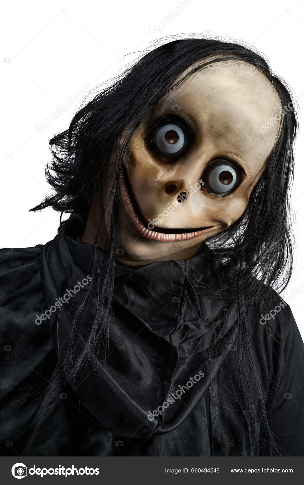 Scary Momo Isolated White Background Scary Face Halloween Decoration Stock  Photo by ©leolintang 660494546