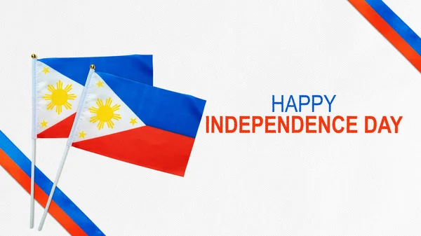 Χρώμα Σημαίας Φιλιππίνων Φιλιππίνες Ιδέα Ημέρα Ανεξαρτησίας — Φωτογραφία Αρχείου