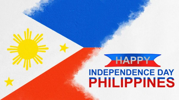 Couleur Drapeau Philippin Philippines Independence Day Concept — Photo