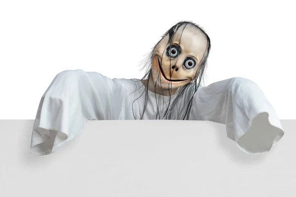 Scary Momo Isolated White Background Scary Face Halloween Decoration Stock  Photo by ©leolintang 660494546