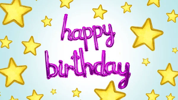 Happy Birthday Greetings Colored Background Happy Birthday Text Concept — Stock Photo, Image