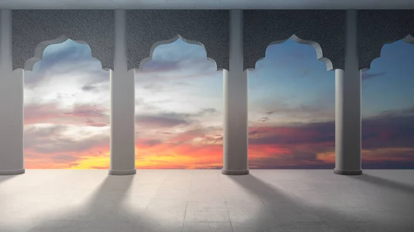 광경으로 뒤덮인 모스크 — 스톡 사진