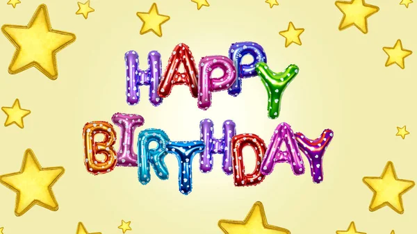 Happy Birthday Greetings Colored Backgrounds Happy Birthday Banner — Stock Photo, Image