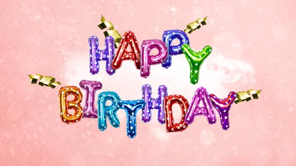 Happy Birthday Greetings Bright Backgrounds Happy Birthday Card — Stock Photo, Image