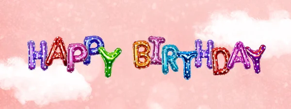 Happy Birthday Greetings Bright Backgrounds Happy Birthday Banner — Stock Photo, Image