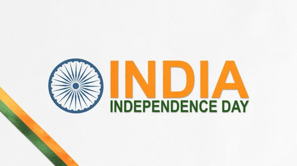 Cor Laranja Branca Verde Bandeira Indiana Conceito Dia Independência Índia — Fotografia de Stock