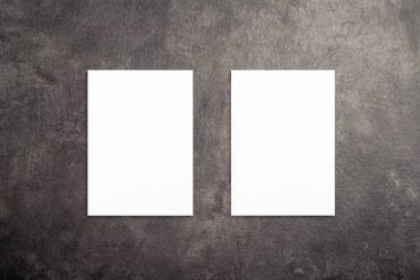 Empty paper for copy space on black background