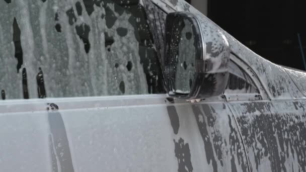 车库里的洗车和细节 — 图库视频影像