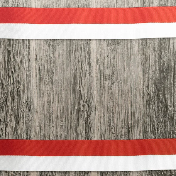 Ribbon Red White Color Indonesian Flag Indonesian Independence Day — Zdjęcie stockowe