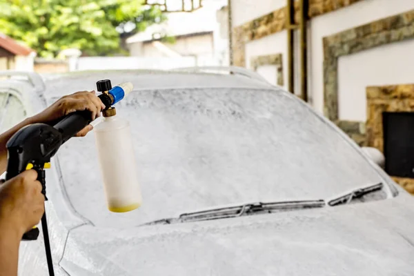 Mycie Detale Samochodów Garażu — Zdjęcie stockowe