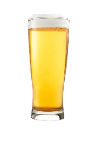 Glass Cold Beer Isolated White Background — Stock Photo, Image