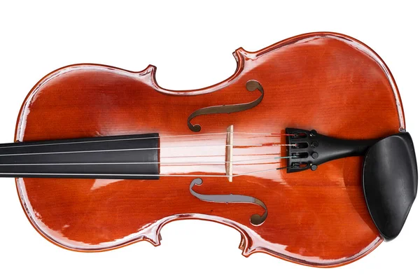 Instrumento Musical Orquestra Violino Isolado Sobre Fundo Branco — Fotografia de Stock