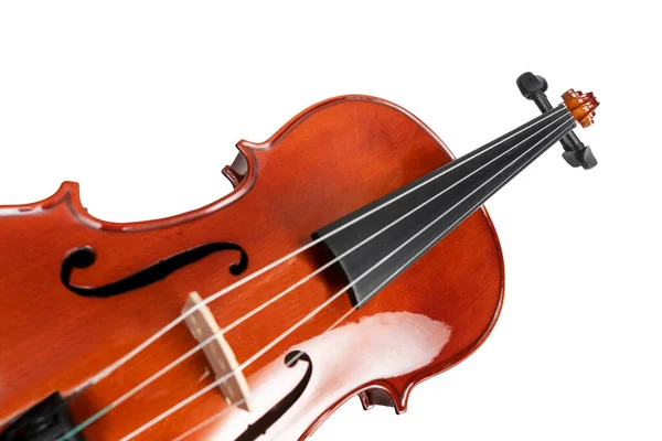 Скрипковий Музичний Інструмент Ізольовано Білому Фоні — стокове фото