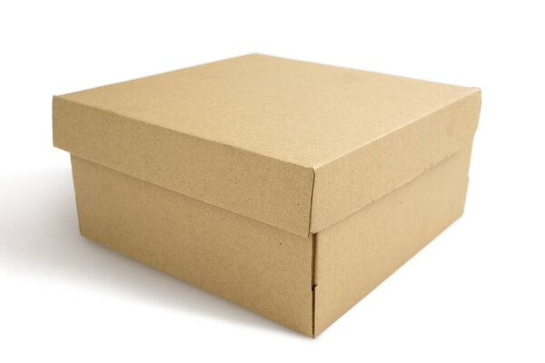 Cardboard box isolated over white background