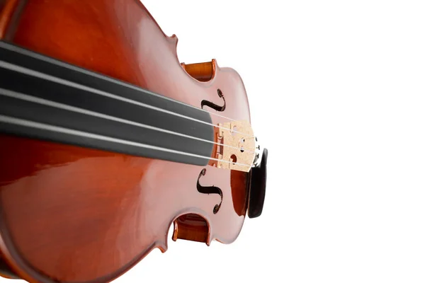 Instrumento Musical Orquestra Violino Isolado Sobre Fundo Branco — Fotografia de Stock
