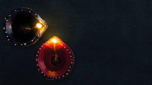 Diya Olajlámpák Diwali Fesztiválra Diwali Fesztivál Hindu Fények Fesztiválja Ünnepség — Stock Fotó
