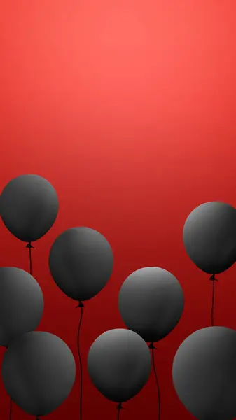 Black balloon on a colored background. Black Friday concept