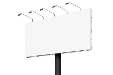 Kopyalama alanı için boş reklam panosu beyaz arkaplan üzerinde izole