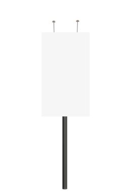 Blank billboard for copy space isolated over white background